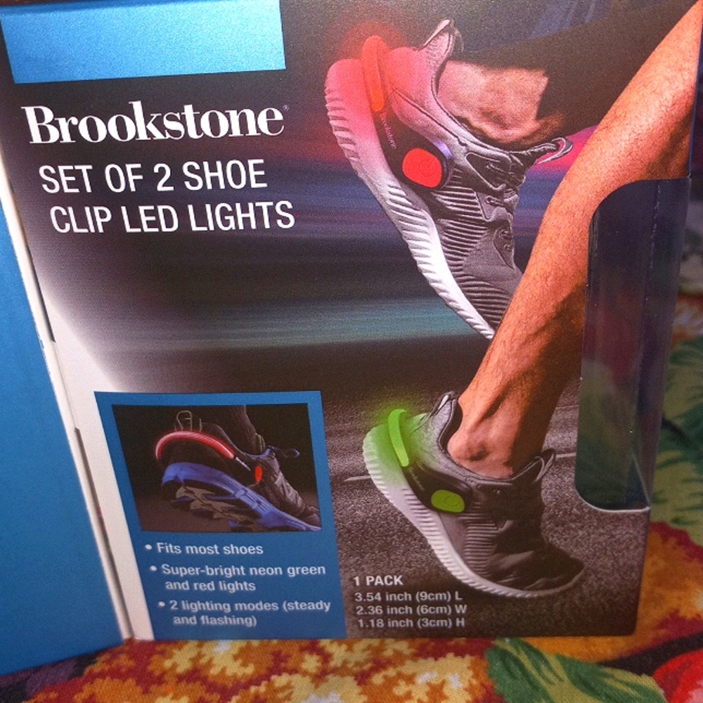 Brookstone Sport Shoe LED Light Clips, Sets of Two